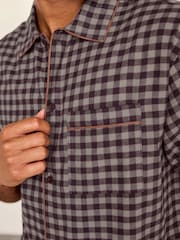 Chelsea Peers Bomull Gingham Lång Pyjamas Set - Bild 3 av 8