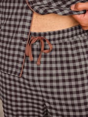 Chelsea Peers Bomull Gingham Lång Pyjamas Set - Bild 5 av 8