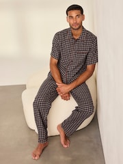 Chelsea Peers Bomull Gingham Lång Pyjamas Set - Bild 6 av 8