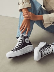 Converse Black Move Platform High Top Trainers - Image 1 of 6