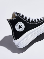 Converse Black Move Platform High Top Trainers - Image 5 of 6