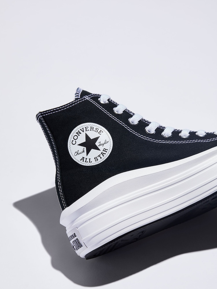 Converse Black Move Platform High Top Trainers - Image 6 of 6