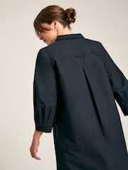 Joules Marlowe Navy Blue Dress with Shirt/ Nehru Collar - Image 6 of 8