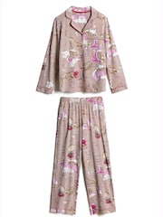 Conjunto de pijama largo de algodón con estampado de leopardo After Party de Chelsea Peers - Imagen 8 de 8