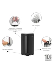 Brabantia Matt Black NewIcon 20L Pedal Bin - Image 6 of 6