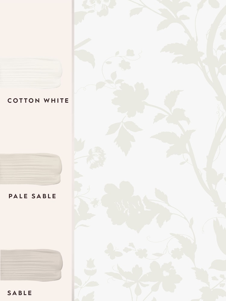 Laura Ashley White Oriental Garden Pearlescent 10M Wallpaper - Image 4 of 4