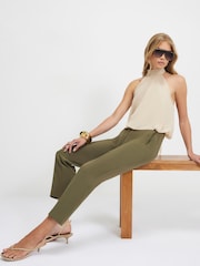 River Island Green High Waisted Cigarette Trousers - Image 2 of 4