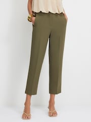 River Island Green High Waisted Cigarette Trousers - Image 3 of 4