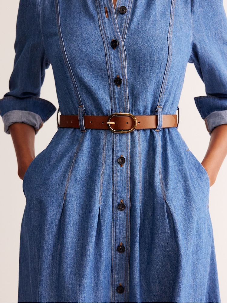 Boden Brown Classic Leather Belt - Image 1 of 3 Boden Brown Classic Leather Belt - Image 1 of 3