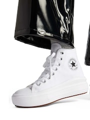 Converse White Move Platform High Top Trainers - Image 1 of 10