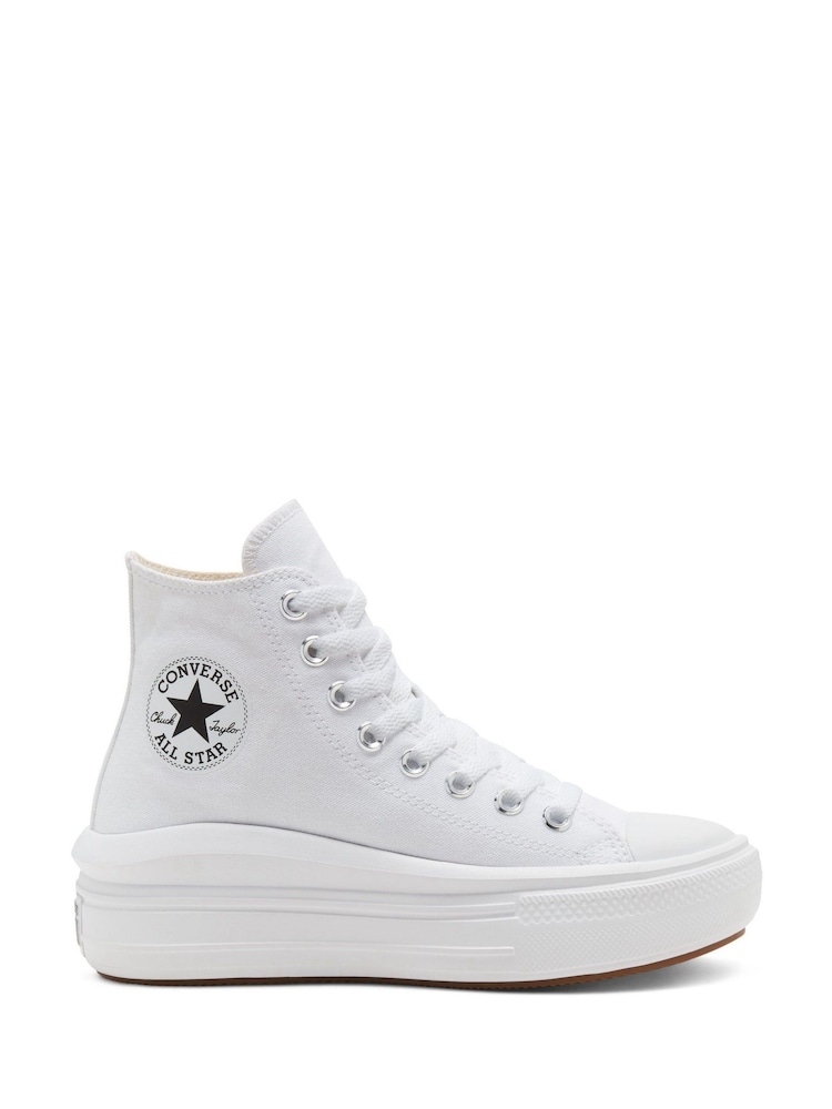 Converse White Move Platform High Top Trainers - Image 4 of 10