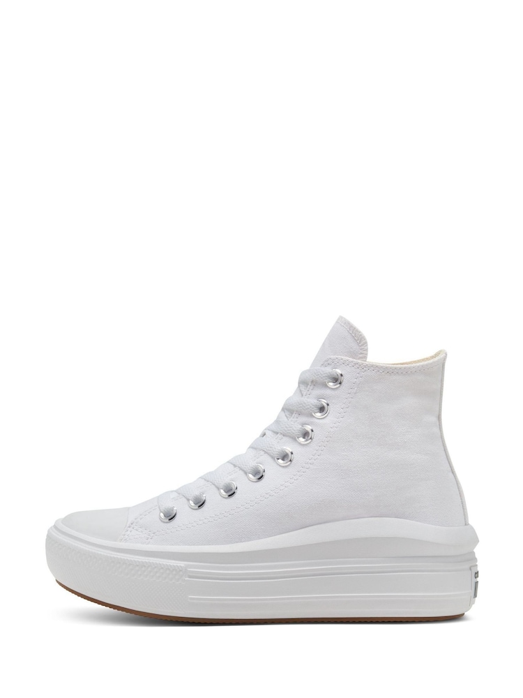 Converse White Move Platform High Top Trainers - Image 5 of 10