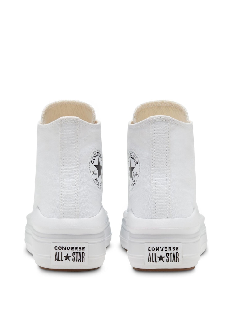 Converse White Move Platform High Top Trainers - Image 7 of 10