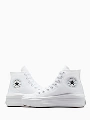 Converse White Move Platform High Top Trainers - Image 8 of 10