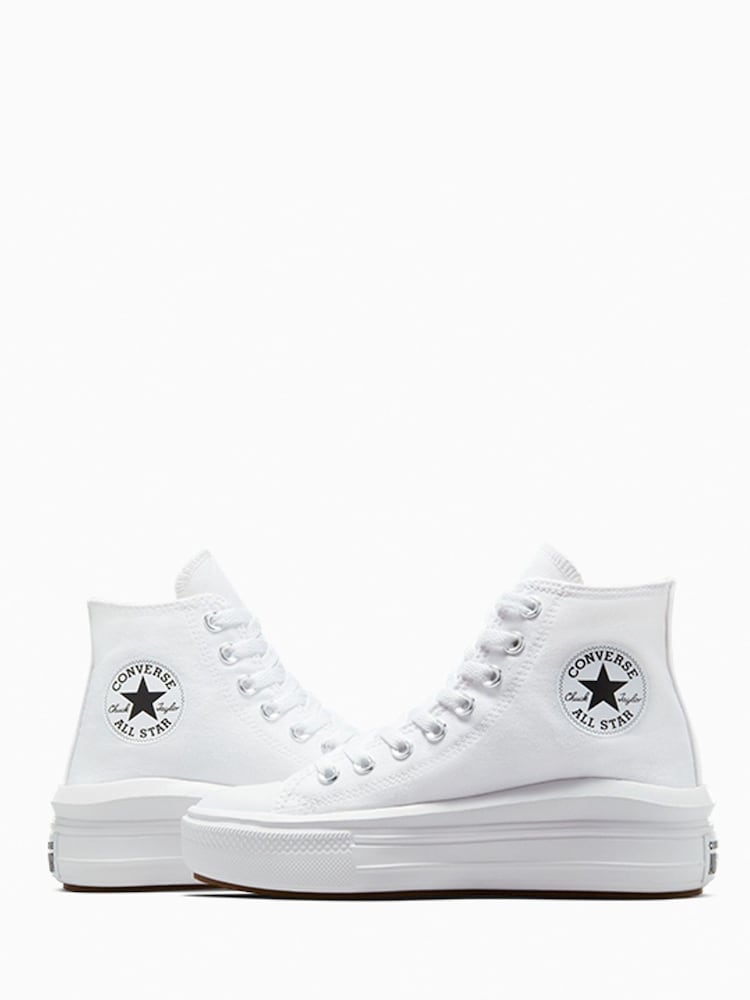 Converse White Move Platform High Top Trainers - Image 8 of 10