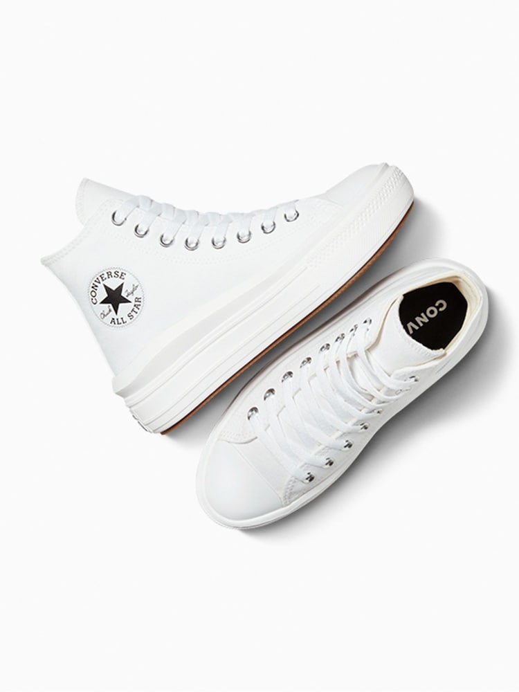 Converse White Move Platform High Top Trainers - Image 9 of 10