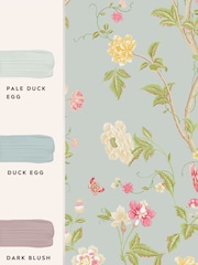 Laura Ashley Duck Egg Summer Palace 10M Wallpaper - Image 3 of 3