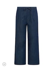 PixieGirl Petite Blue Rigid Pull On Wide Leg Jeans - Image 5 of 6