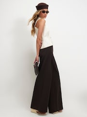 River Island Brown Wide Leg Trousers - Image 2 of 4