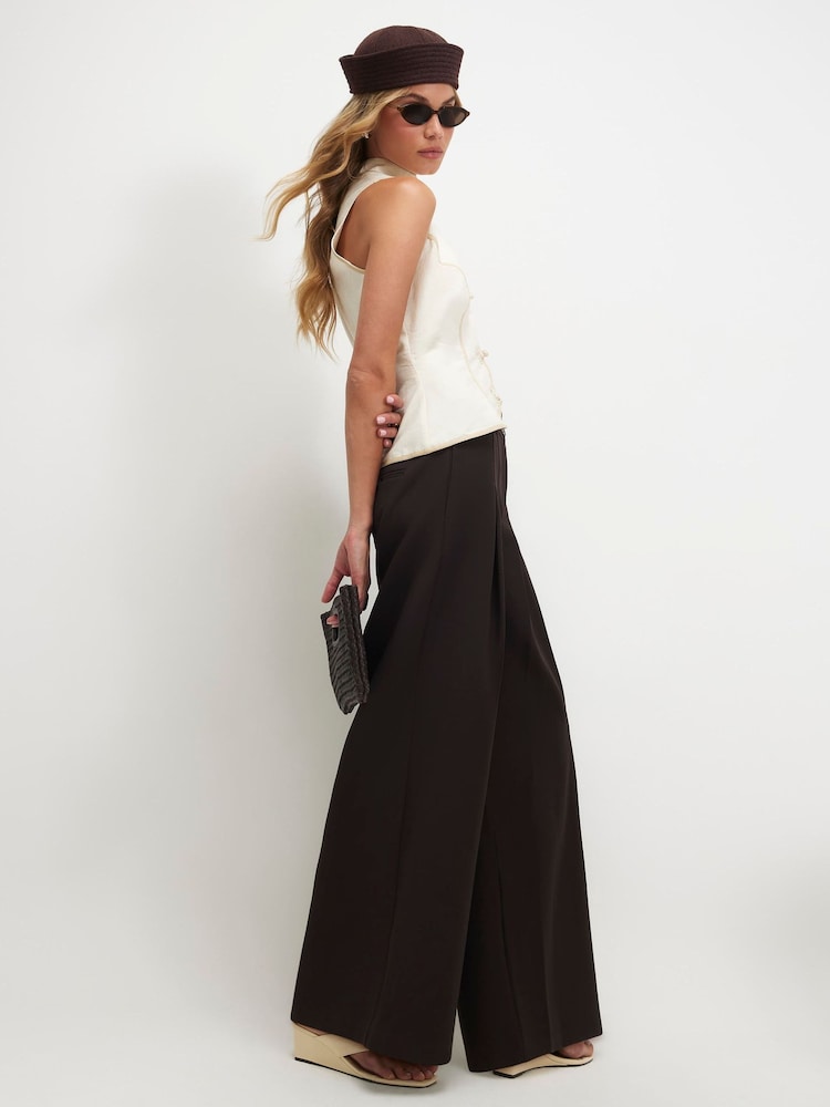 River Island Brown Wide Leg Trousers - Image 2 of 4 River Island Brown Wide Leg Trousers - Image 2 of 4