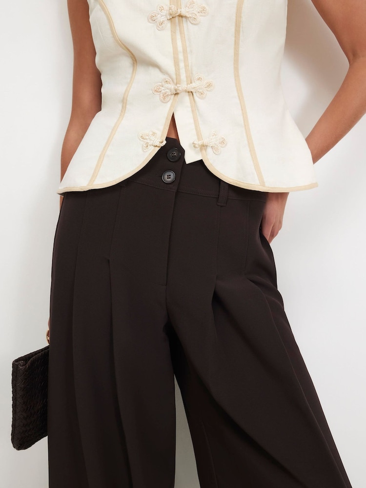 River Island Brown Wide Leg Trousers - Image 4 of 4 River Island Brown Wide Leg Trousers - Image 4 of 4