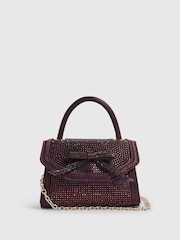 River Island Red Heatseal Bow Grab Bag - Image 1 of 6