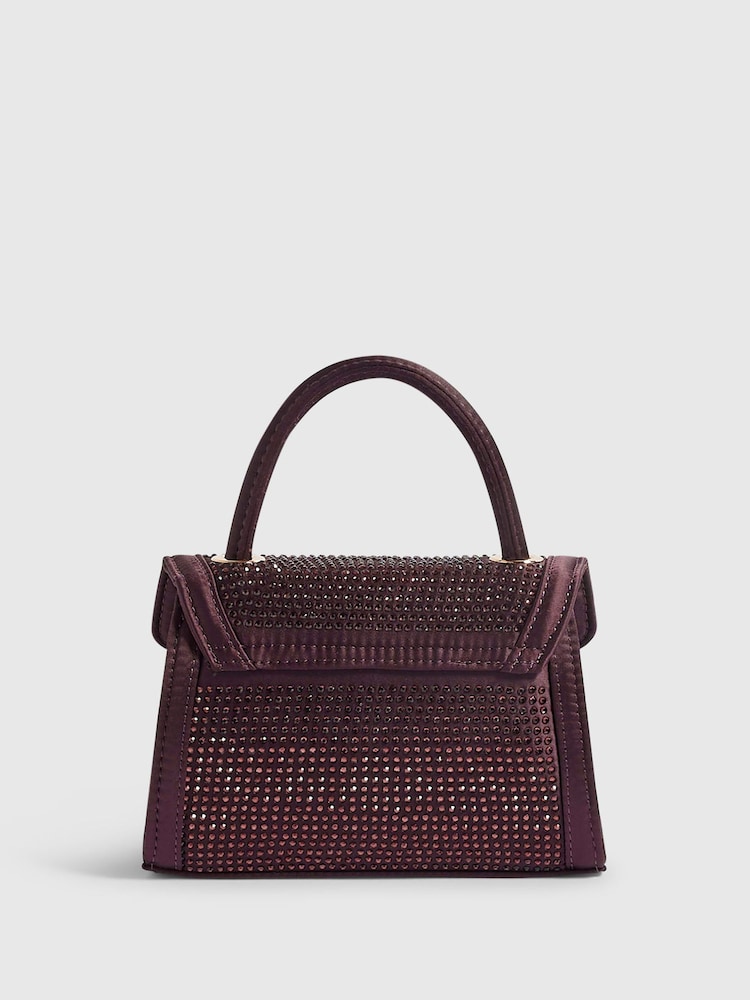 River Island Red Heatseal Bow Grab Bag - Image 2 of 6 River Island Red Heatseal Bow Grab Bag - Image 2 of 6