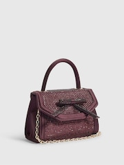 River Island Red Heatseal Bow Grab Bag - Image 3 of 6