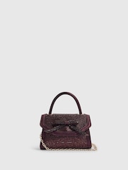 River Island Red Heatseal Bow Grab Bag - Image 6 of 6