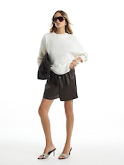 River Island Cream Soft Crew Neck Jumper - Image 3 of 4