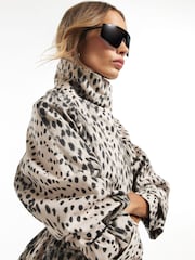 River Island Grey Printed Parka Jacket - Image 4 of 4