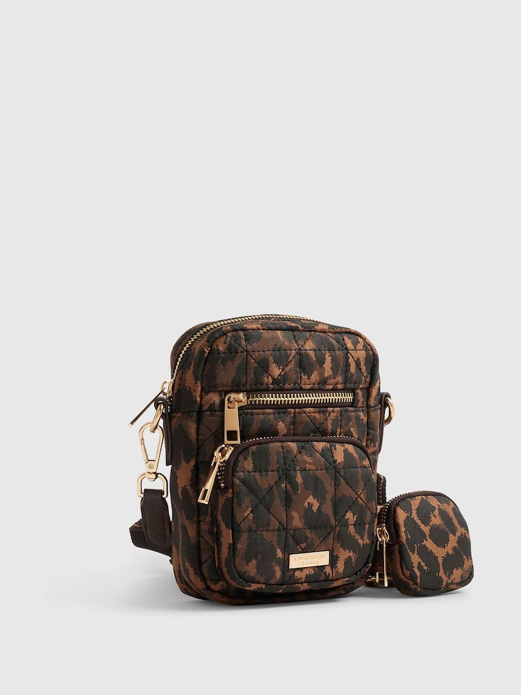 River Island Brown Leopard Webbing Strap Cross-Body Bag - Image 6 of 6 River Island Brown Leopard Webbing Strap Cross-Body Bag - Image 6 of 6