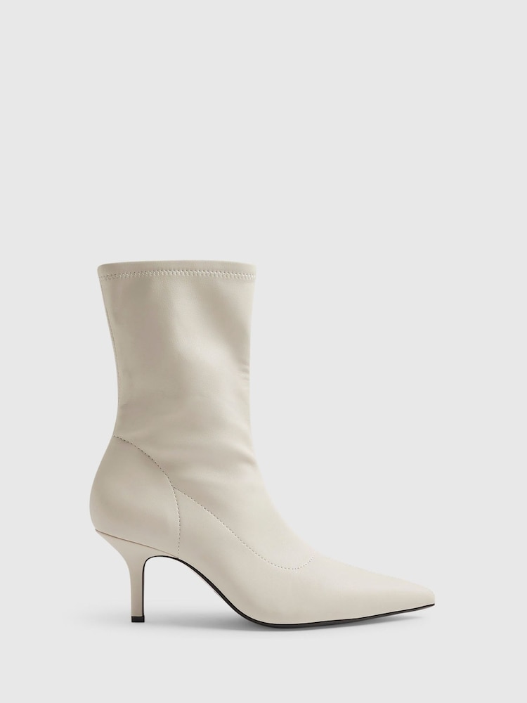 River Island High Sock Heeled Ankle Boots - 圖片 2/6