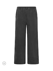 PixieGirl Petite Black Rigid Pull On Wide Leg Jeans - Image 6 of 6