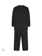 Қара - Yours Curve Sweatshirt And Barrel Joggers Set - 6суретінің 6 суреті