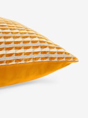 Ochre Yellow Harvey Geometric 59 x 59cm Cushion - Image 3 of 6