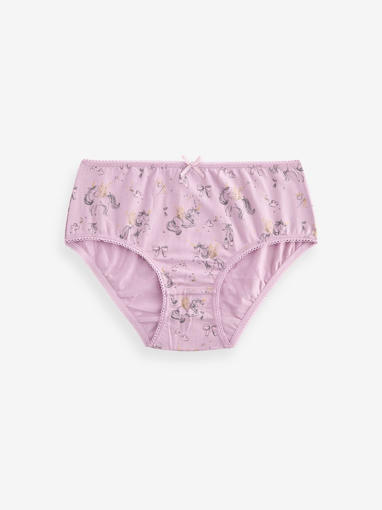 Pink/Purple Ballerina Briefs 10 Pack (1.5-16yrs) - Image 2 of 13