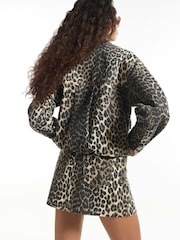 River Island Leopard 5 Pocket Mini Skirt - Bild 2 von 4