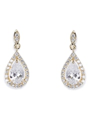 Ivory & Co Gold Belmont And Crystal Teardrop Earring - Image 1 of 5