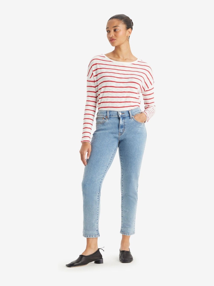 Levi's® Blue Mid Rise Boyfriend Jeans - Image 1 of 5