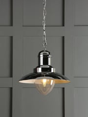 Laura Ashley Chrome Fisherman Ceiling Light - Image 1 of 5