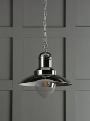 Laura Ashley Chrome Fisherman Ceiling Light - Image 2 of 5