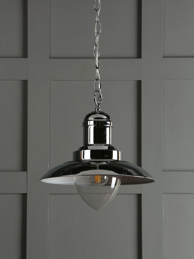 Laura Ashley Chrome Fisherman Ceiling Light - Image 2 of 5