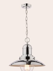 Laura Ashley Chrome Fisherman Ceiling Light - Image 3 of 5