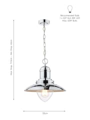 Laura Ashley Chrome Fisherman Ceiling Light - Image 5 of 5