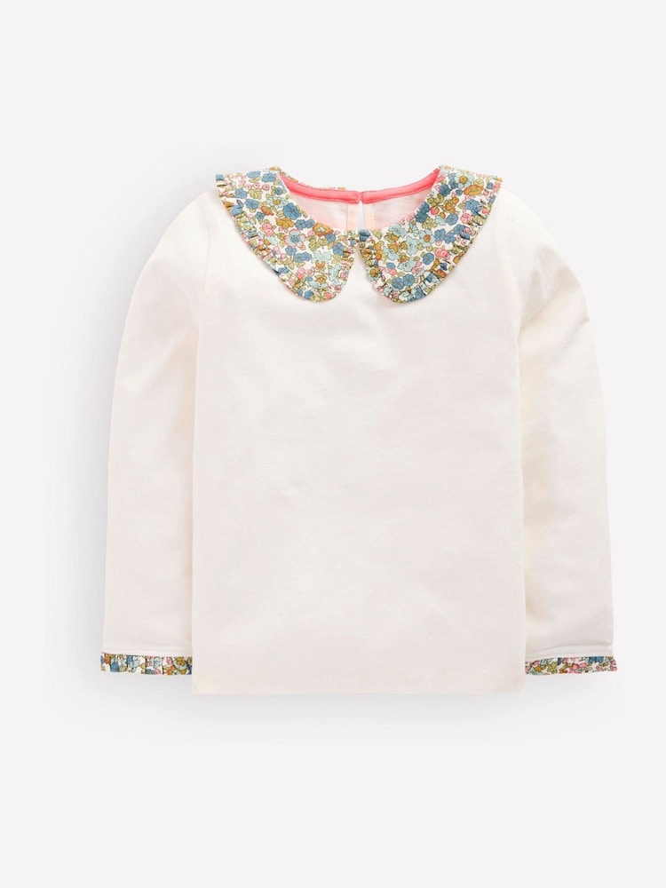 Creme - Camisa Boden estilo bretão com gola - Imagem 1 de 3
