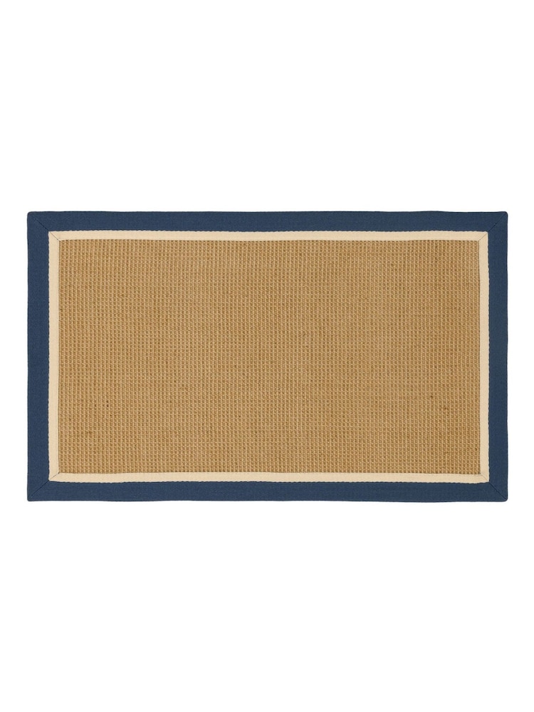 Asiatic Rugs Blue Cream Bordo Boucle Doormat - Image 2 of 4
