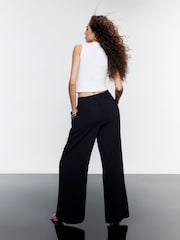 River Island Black Crepe Wide Leg Trousers - Image 4 of 4