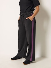 M&Co Black Petite Stripe Cotton Joggers - Image 2 of 6