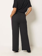 M&Co Black Petite Stripe Cotton Joggers - Image 3 of 6